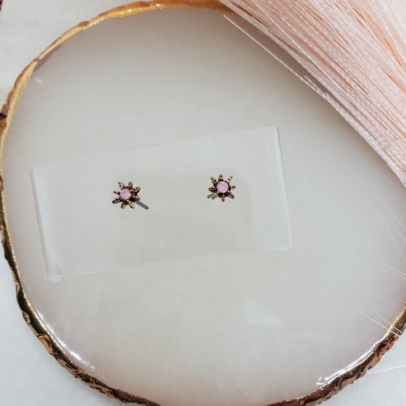 🤑 BUNDLE TO SAVE 🤑 Torrid Pink Crystal Starburst Stud Earrings - Picture 1 of 5